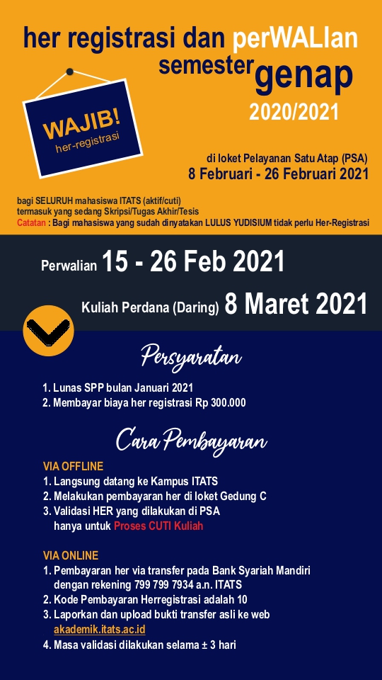 Her registrasi Semester Genap 2020/2021