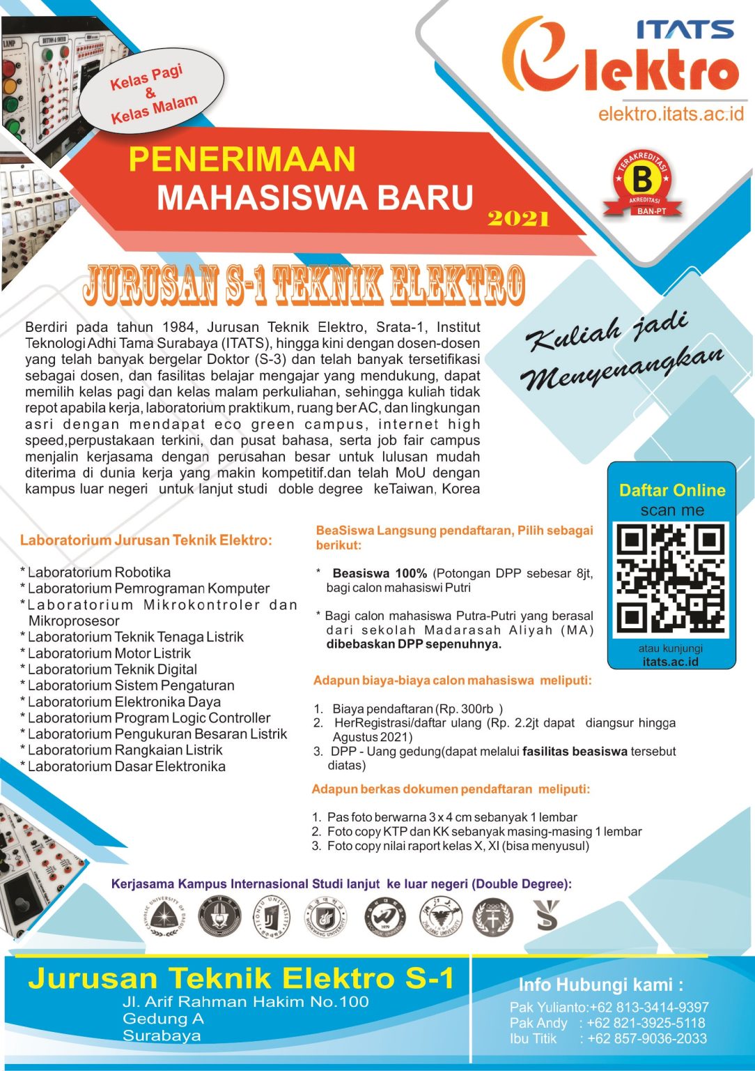 Penerimaan Mahasiswa Baru Teknik Elektro ITATS 2021 – Program Studi ...