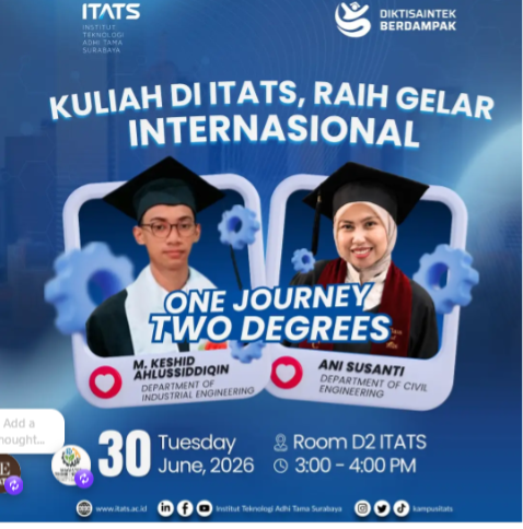 Webinar “One Journey, Two Degrees”: Inspirasi Raih Dua Gelar dari Alumni Program Internasional ITATS