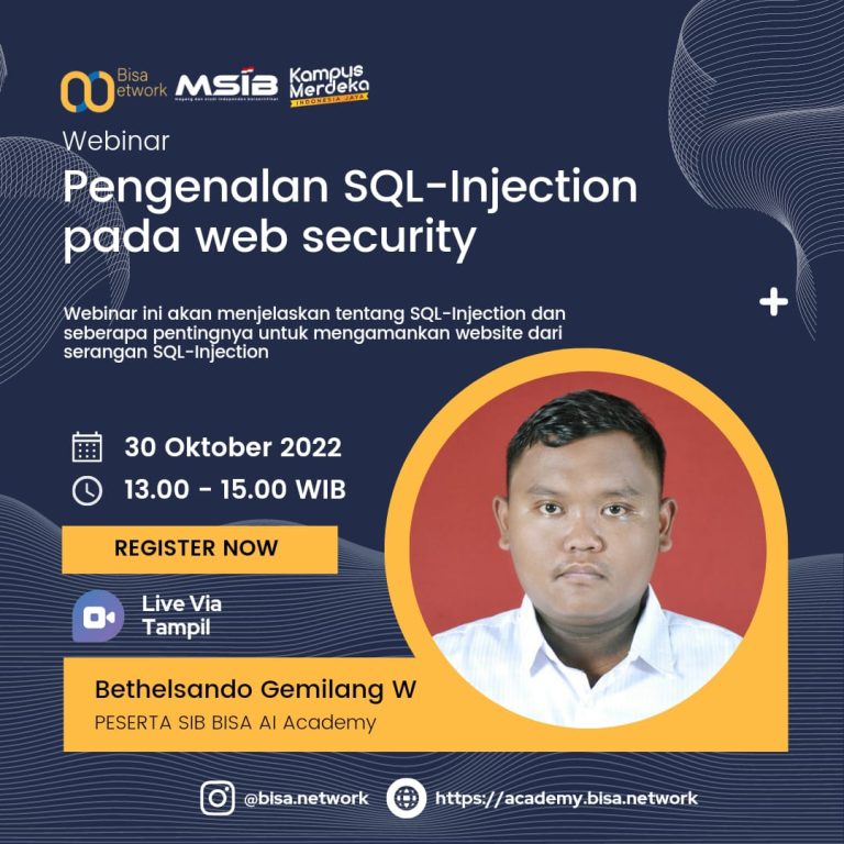 MAHASISWA INFORMATIKA MENJADI PEMATERI SQL-INJECTION DI MSIB BISA.AI