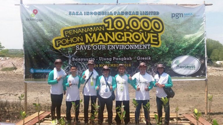 Ikut bergabung dalam menanam 10.000 pohon mangrove di desa Banyuurip, Ujung Pangkah, Gresik