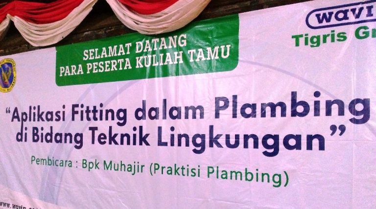 Fitting perpipaan dalam plambing menjadi topik kuliah tamu dari Wavin untuk mahasiswa Teknik Lingkungan ITATS