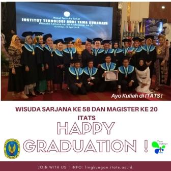 Kebahagiaan Para Wisudawan Teknik Lingkungan ITATS