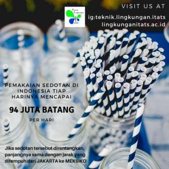 Infografik pemakaian sedotan