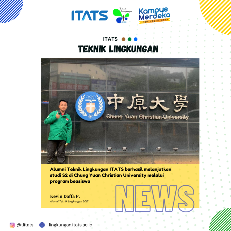 Dapatkan Beasiswa, Mahasiswa Teknik Lingkungan Lanjutkan Studi S2 di Taiwan