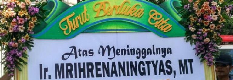 Duka atas Meninggalnya Ibu Ir. Mrihrenaningtyas, M.T.