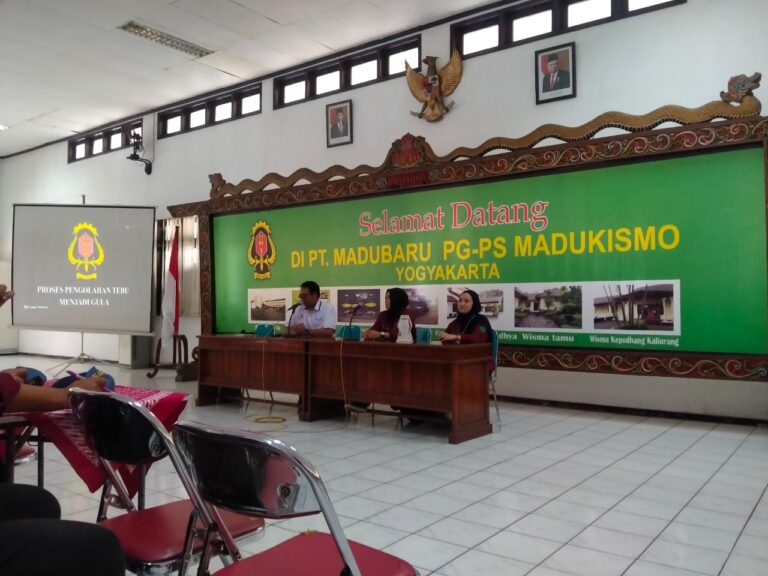 Kunjungan ke PT Madubaru PG-PS Madukismo Yogyakarta Tahun 2022