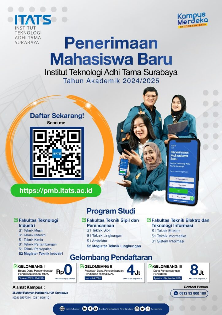 Pendaftaran Mahasiswa Baru – Program Studi Teknik Mesin ITATS