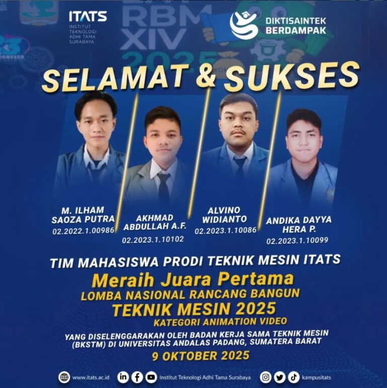 Selamat atas Prestasi Mahasiswa dalam Lomba Nasional Rancang Bangun Teknik Mesin 2025