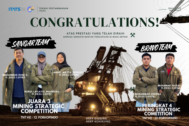 Mahasiswa Teknik Pertambangan ITATS Raih Prestasi di Mining Strategic Competition TNT ke-12 FORKOPINDO