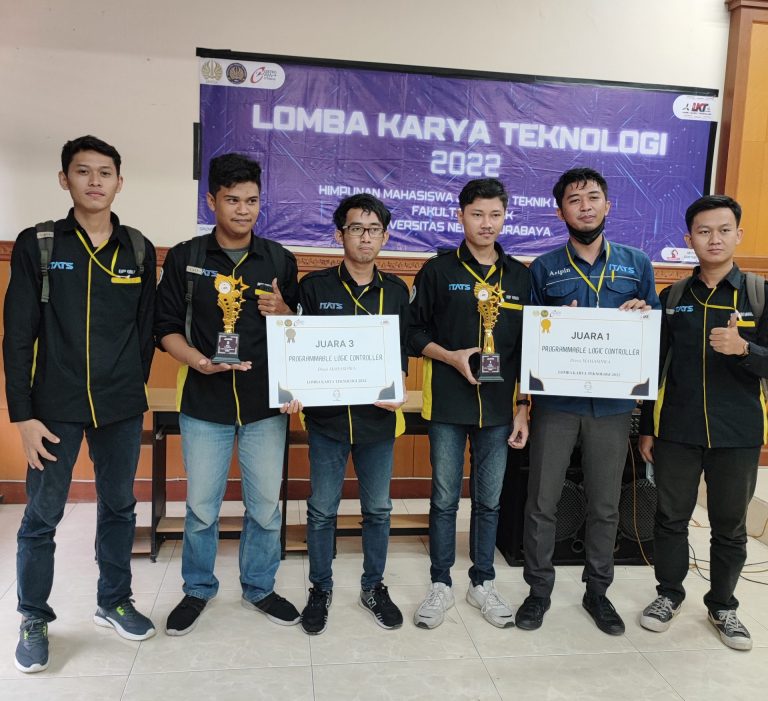 Jurusan Teknik Elektro ITATS Berhasil Meraih Juara 1 dan 3 Lomba Karya Teknologi PLC 2022 di UNESA