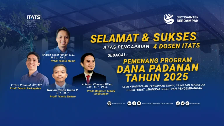 Empat Dosen ITATS Raih Dana Padanan 2025: Bukti Nyata Inovasi dan Kontribusi untuk Negeri