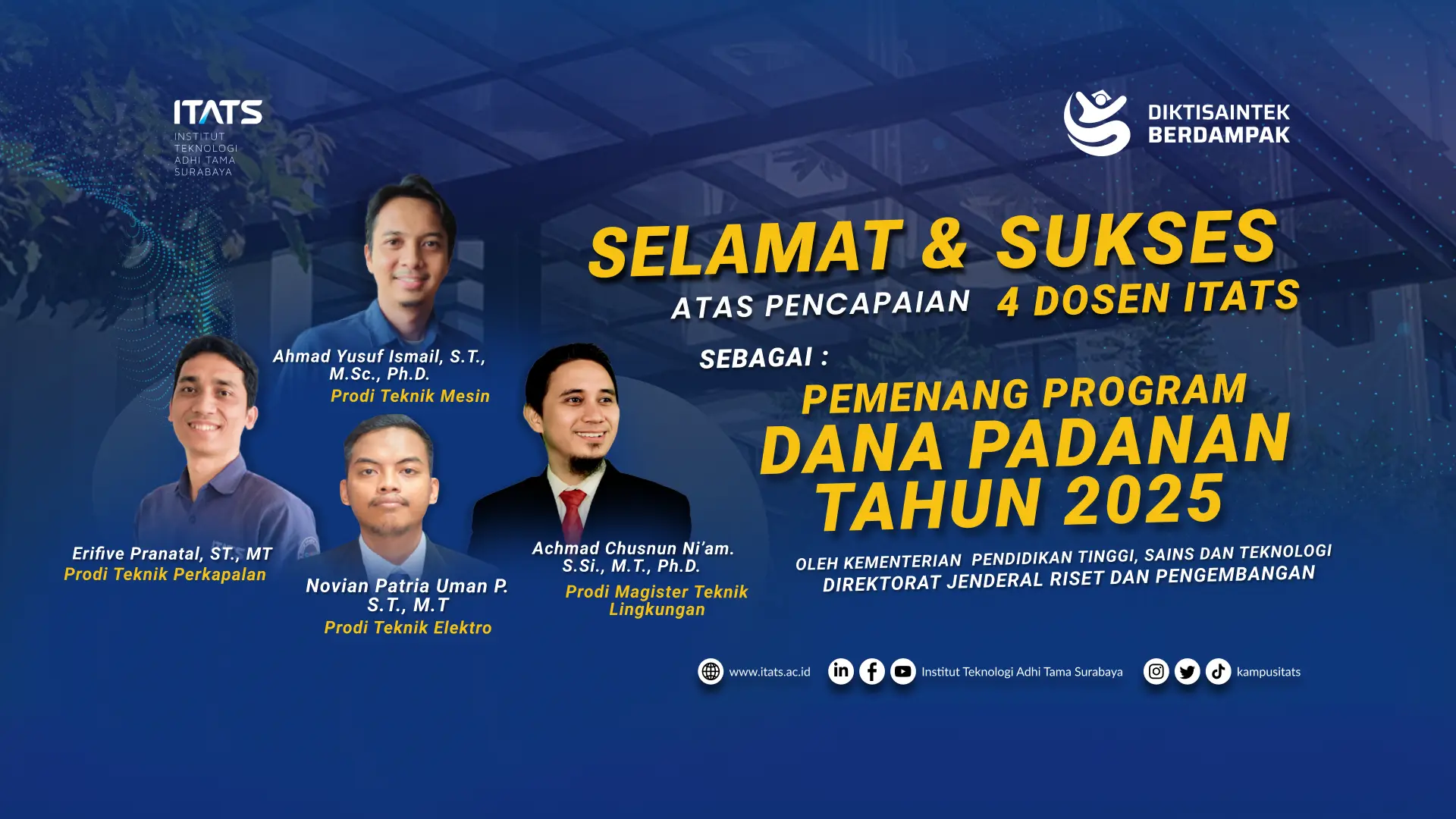 Slider Selamat dan Sukses Dosen